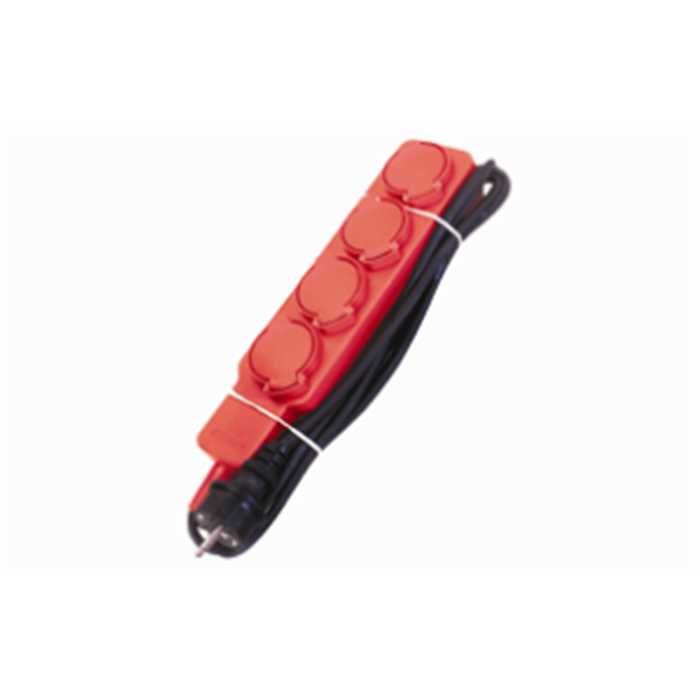MULTIPRISES 4X2P+T ROUGE 3M IP44 MULTIPRISES 4X2P+T ROUGE 3M IP44