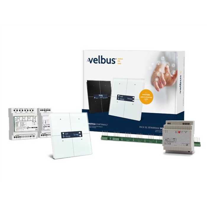 PACK DE DEMARRAGE VELBUS + CMD OLED BLANC PACK DE DEMARRAGE VELBUS + CMD OLED BLANC