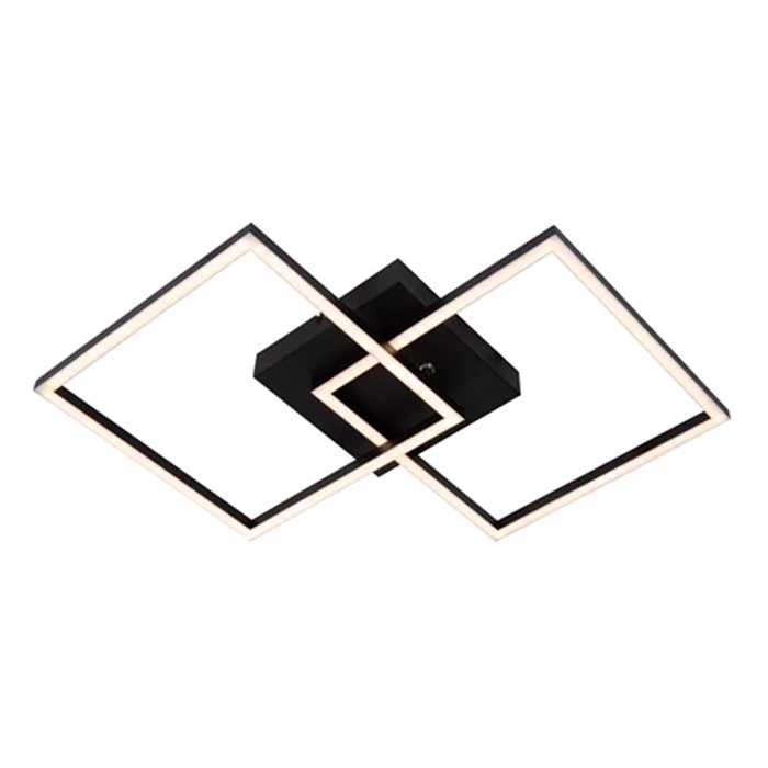 PLAFONNIER LED "ARIANNE CARRE" 23W CCT NOIR PLAFONNIER LED "ARIANNE CARRE" 23W CCT NOIR