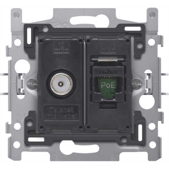 PRISE COAXIALE ET RJ45 UTP CAT.6 PRISE COAXIALE ET RJ45 UTP CAT.6