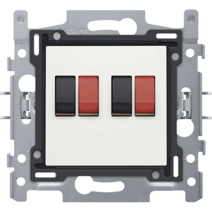 PRISE CONNEXION DOUBLE POUR HAUT-PARLEUR BLANC PRISE CONNEXION DOUBLE POUR HAUT-PARLEUR BLANC