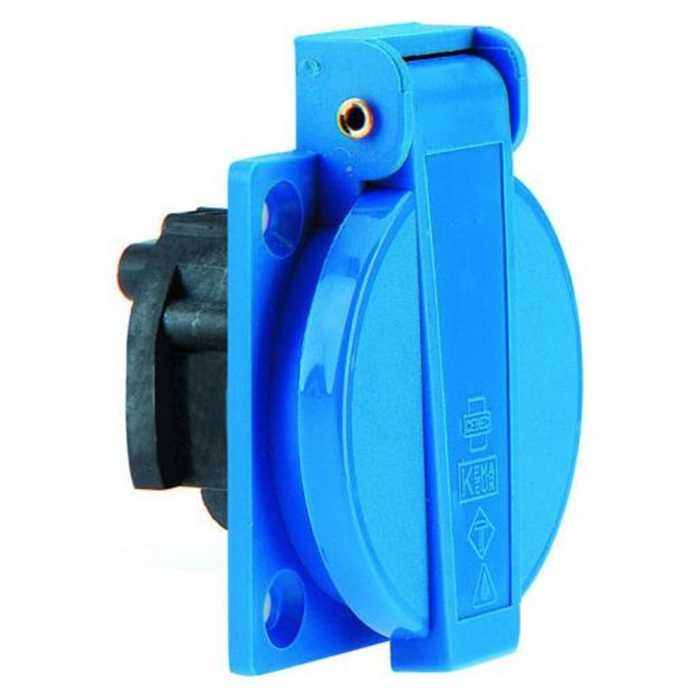 PRISE FEMELLE ENCASTREE 2 POLES 16A 220V BLEUE IP44 PRISE FEMELLE ENCASTREE 2 POLES 16A 220V BLEUE IP44