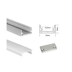 PROFILE LED "S-LINE LOW" 3M ALU COMPLET