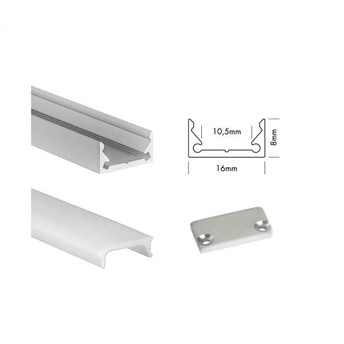 PROFILE LED "S-LINE LOW" 3M ALU COMPLET PROFILE LED "S-LINE LOW" 3M ALU COMPLET