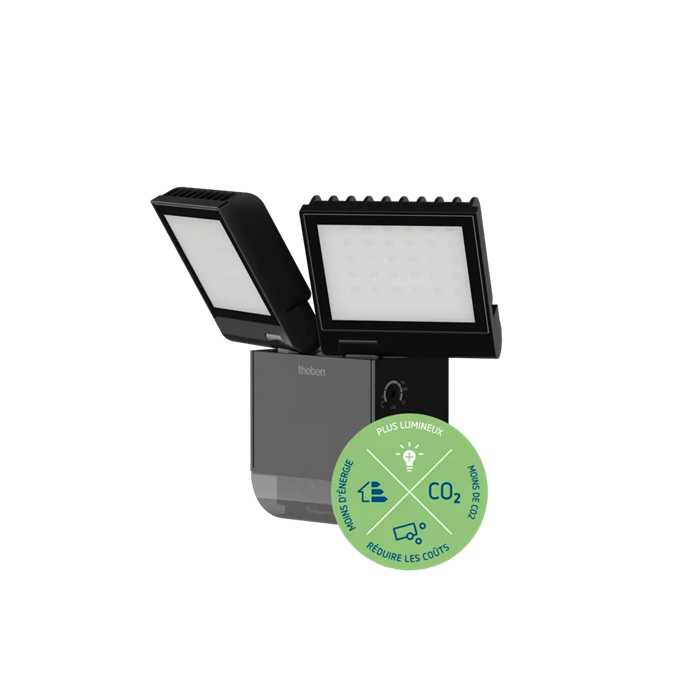 PROJECTEUR LED "THELEDA S17-100" 2X8W 840 NOIR IP55 SENSOR PROJECTEUR LED "THELEDA S17-100" 2X8W 840 NOIR IP55 SENSOR