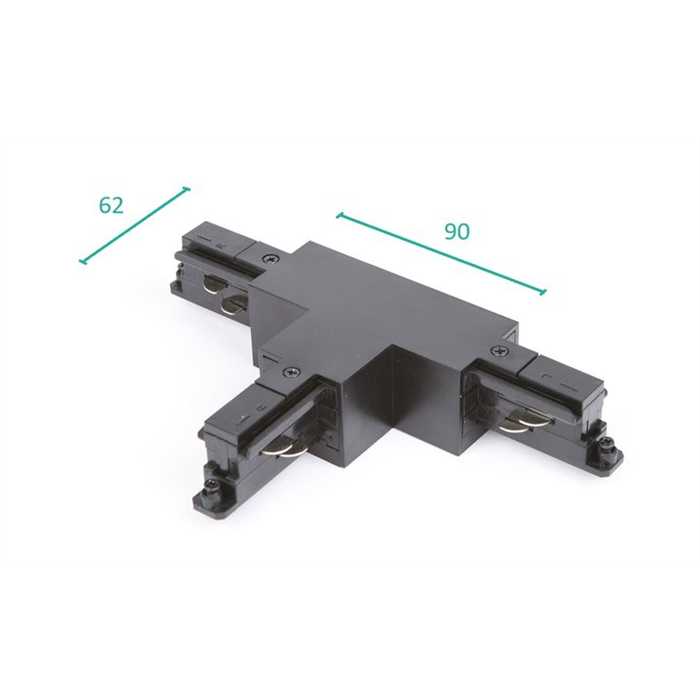 RAIL TRI - CONNECTEUR "T" TERRE EXTERIEUR/DROITE NOIR RAIL TRI - CONNECTEUR "T" TERRE EXTERIEUR/DROITE NOIR