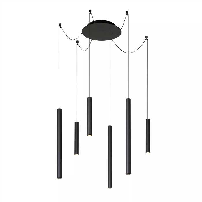 SUSPENSION "LORENZ" 6X4W 830 NOIR DIM Ø1200 SUSPENSION "LORENZ" 6X4W 830 NOIR DIM Ø1200