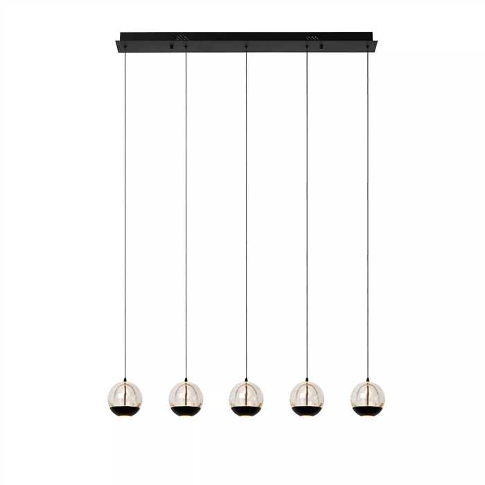 SUSPENSION "SENTUBAL" 5X5,3W 827 NOIR DIM SUSPENSION "SENTUBAL" 5X5,3W 827 NOIR DIM