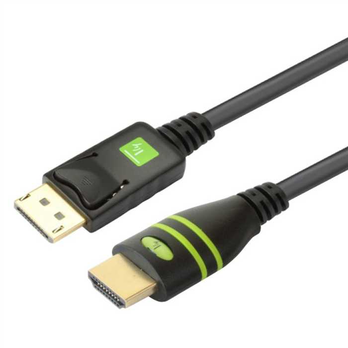TECHLY DISPLAYPORT CABLE MALE TO HDMI MALE - 1M TECHLY DISPLAYPORT CABLE MALE TO HDMI MALE - 1M