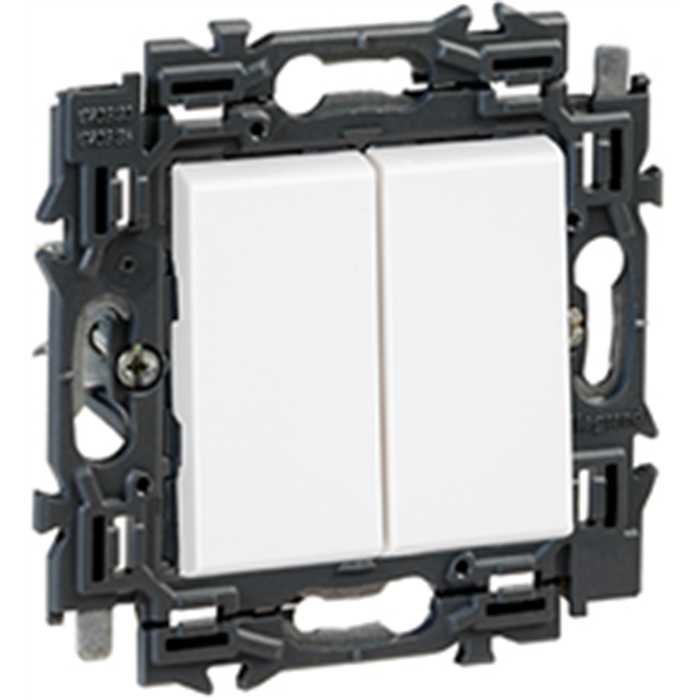 VALENA - INTERRUPTEUR DEUX DIRECTION DOUBLE BLANC VALENA - INTERRUPTEUR DEUX DIRECTION DOUBLE BLANC